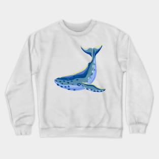 Gouache Humpback Whale Crewneck Sweatshirt